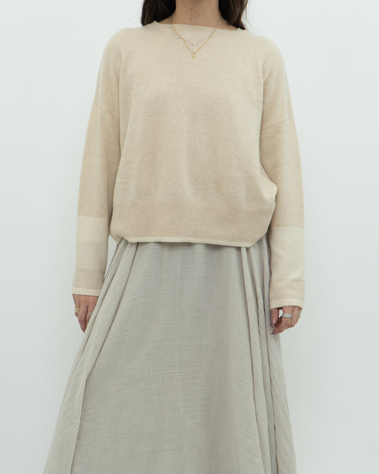 DUFFY x Cream Cashmere Sweater (XS, S)