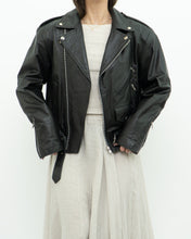 Load image into Gallery viewer, Vintage x BOUTIQUE OF LEATHER Black Classic Biker Jacket (XS, S)