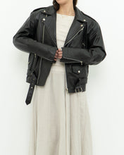 Load image into Gallery viewer, Vintage x BOUTIQUE OF LEATHER Black Classic Biker Jacket (XS, S)