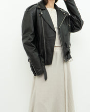 Load image into Gallery viewer, Vintage x BOUTIQUE OF LEATHER Black Classic Biker Jacket (XS, S)