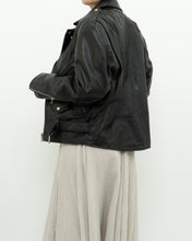 Load image into Gallery viewer, Vintage x BOUTIQUE OF LEATHER Black Classic Biker Jacket (XS, S)