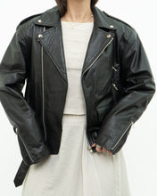 Load image into Gallery viewer, Vintage x BOUTIQUE OF LEATHER Black Classic Biker Jacket (XS, S)