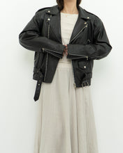 Load image into Gallery viewer, Vintage x BOUTIQUE OF LEATHER Black Classic Biker Jacket (XS, S)