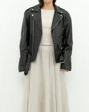 Load image into Gallery viewer, Vintage x BOUTIQUE OF LEATHER Black Classic Biker Jacket (XS, S)