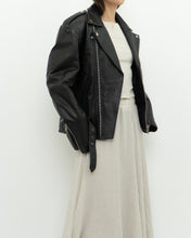 Load image into Gallery viewer, Vintage x BOUTIQUE OF LEATHER Black Classic Biker Jacket (XS, S)