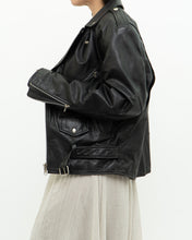 Load image into Gallery viewer, Vintage x BOUTIQUE OF LEATHER Black Classic Biker Jacket (XS, S)