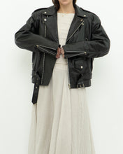 Load image into Gallery viewer, Vintage x BOUTIQUE OF LEATHER Black Classic Biker Jacket (XS, S)