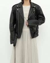 Load image into Gallery viewer, Vintage x BOUTIQUE OF LEATHER Black Classic Biker Jacket (XS, S)