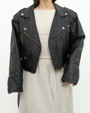 Load image into Gallery viewer, Vintage x ANNEX Cropped Leather Biker Jacket (XS-M)