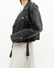 Load image into Gallery viewer, Vintage x ANNEX Cropped Leather Biker Jacket (XS-M)