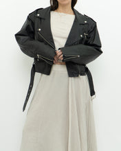 Load image into Gallery viewer, Vintage x ANNEX Cropped Leather Biker Jacket (XS-M)