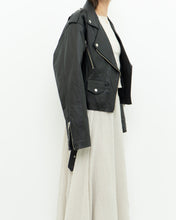 Load image into Gallery viewer, Vintage x ANNEX Cropped Leather Biker Jacket (XS-M)