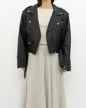 Load image into Gallery viewer, Vintage x ANNEX Cropped Leather Biker Jacket (XS-M)