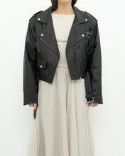 Load image into Gallery viewer, Vintage x ANNEX Cropped Leather Biker Jacket (XS-M)