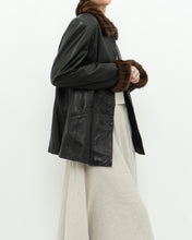 Load image into Gallery viewer, Vintage x Black Butter Leather Faux Fur Trimmed Jacket (XS-M)