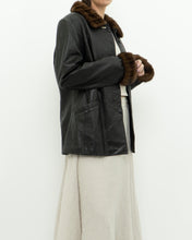 Load image into Gallery viewer, Vintage x Black Butter Leather Faux Fur Trimmed Jacket (XS-M)