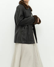 Load image into Gallery viewer, Vintage x Black Butter Leather Faux Fur Trimmed Jacket (XS-M)