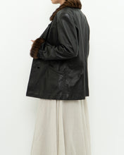 Load image into Gallery viewer, Vintage x Black Butter Leather Faux Fur Trimmed Jacket (XS-M)