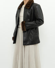 Load image into Gallery viewer, Vintage x Black Butter Leather Faux Fur Trimmed Jacket (XS-M)