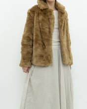 Load image into Gallery viewer, SUNDAY BEST x Beige Faux Fur Cropped Jacket (XS-M)