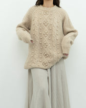 Load image into Gallery viewer, LE FOU WILFRED x Alpaca Raised Cable Knit Sweater (S-L)