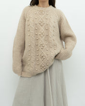 Load image into Gallery viewer, LE FOU WILFRED x Alpaca Raised Cable Knit Sweater (S-L)