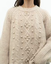 Load image into Gallery viewer, LE FOU WILFRED x Alpaca Raised Cable Knit Sweater (S-L)