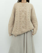 Load image into Gallery viewer, LE FOU WILFRED x Alpaca Raised Cable Knit Sweater (S-L)