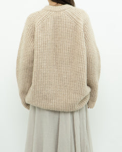 LE FOU WILFRED x Alpaca Raised Cable Knit Sweater (S-L)