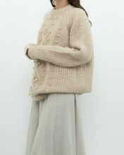 Load image into Gallery viewer, LE FOU WILFRED x Alpaca Raised Cable Knit Sweater (S-L)