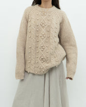 Load image into Gallery viewer, LE FOU WILFRED x Alpaca Raised Cable Knit Sweater (S-L)