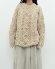 Load image into Gallery viewer, LE FOU WILFRED x Alpaca Raised Cable Knit Sweater (S-L)