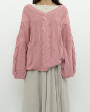 Load image into Gallery viewer, Modern x Pink Cableknit Oversized Sweater (XS-XL)