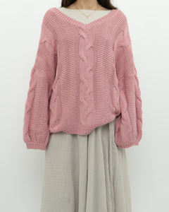 Modern x Pink Cableknit Oversized Sweater (XS-XL)