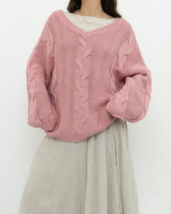 Modern x Pink Cableknit Oversized Sweater (XS-XL)