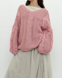 Modern x Pink Cableknit Oversized Sweater (XS-XL)