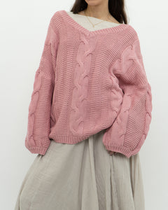 Modern x Pink Cableknit Oversized Sweater (XS-XL)