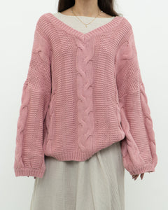 Modern x Pink Cableknit Oversized Sweater (XS-XL)