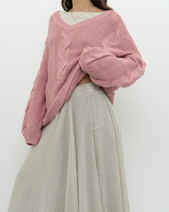 Modern x Pink Cableknit Oversized Sweater (XS-XL)