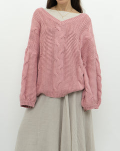 Modern x Pink Cableknit Oversized Sweater (XS-XL)