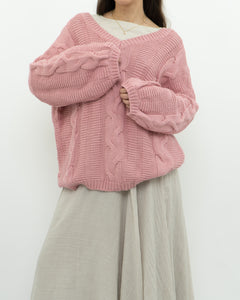 Modern x Pink Cableknit Oversized Sweater (XS-XL)