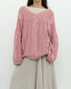 Modern x Pink Cableknit Oversized Sweater (XS-XL)