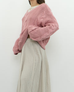 Modern x Pink Cableknit Oversized Sweater (XS-XL)