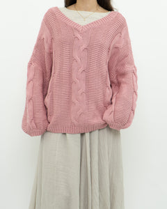 Modern x Pink Cableknit Oversized Sweater (XS-XL)