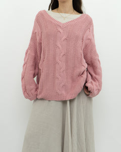 Modern x Pink Cableknit Oversized Sweater (XS-XL)