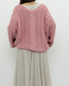 Modern x Pink Cableknit Oversized Sweater (XS-XL)