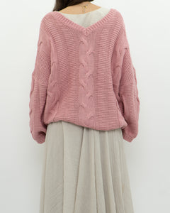 Modern x Pink Cableknit Oversized Sweater (XS-XL)