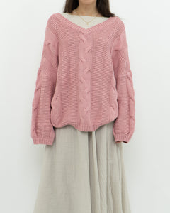 Modern x Pink Cableknit Oversized Sweater (XS-XL)