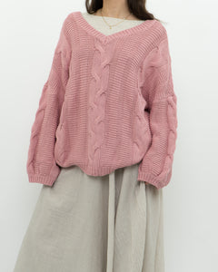 Modern x Pink Cableknit Oversized Sweater (XS-XL)