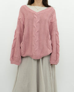 Modern x Pink Cableknit Oversized Sweater (XS-XL)